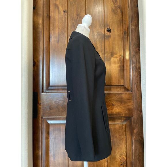 Vintage Bebe Women’s Double Breasted Black Jacket size 4 - Picture 3 of 13